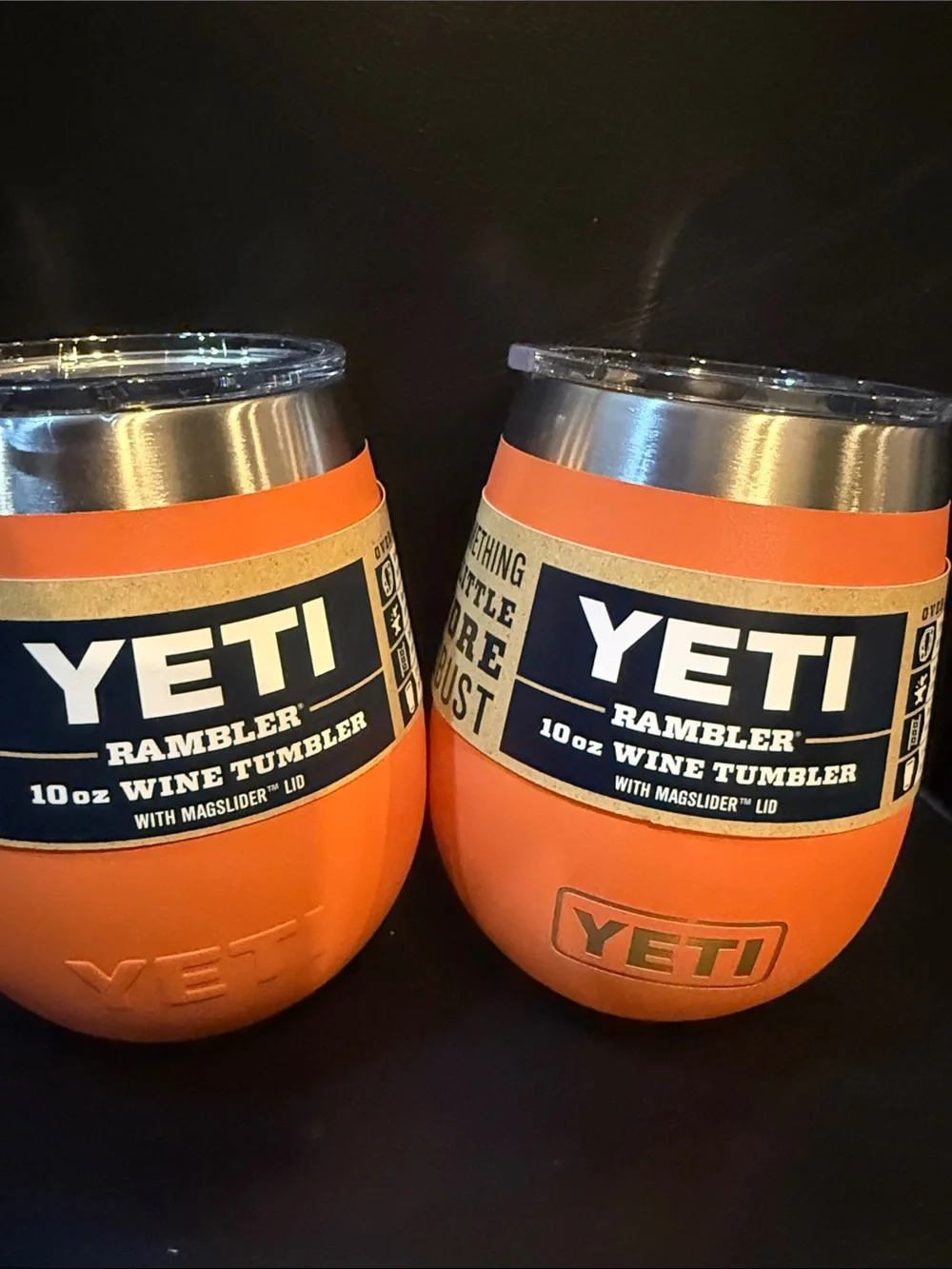 Yeti Rambler 10oz Wine Tumblers - Orange (Pair)